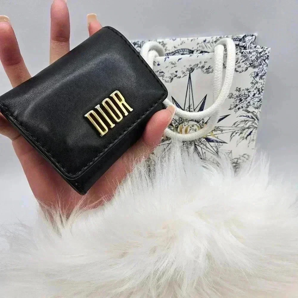 Dior Leather D-Fence Compact  Wallet